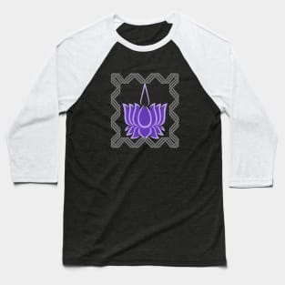 Violet lotus with grey frame Baseball T-Shirt